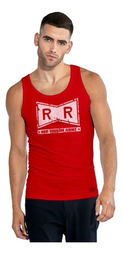 Camiseta Tank Top Gym Estampada Dragon Ball Red Ribbon Army