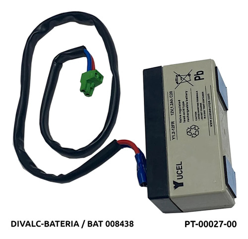 Batería D/respaldo D/acido D/plomo Divalc Bat-008438 Portalp