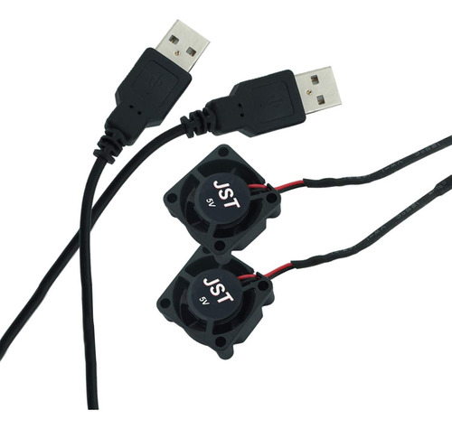 Devmo 2 Piezas Usb 5v Dc Fan  Pequeño 2 Pines Enfriador De.