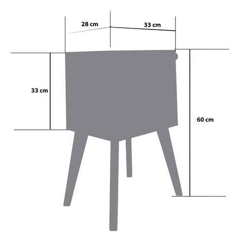 Buro Noche Iluminacion Luz Led Mdf Resistente Relieve Cafe
