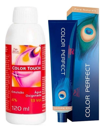  Kit Ox Color Touch 120ml E Coloração Color Perfect 60g Tom 6/1 LOURO ESCURO ACINZENTADO e OX 13 volumes
