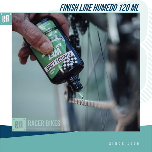 Imagen 4 de 10 de Aceite Lubricante Bicicleta Finish Line Humedo 120ml
