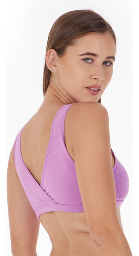 Top Algodón Mesh Reversible 2 Posiciones Skiny 75637 Mujer