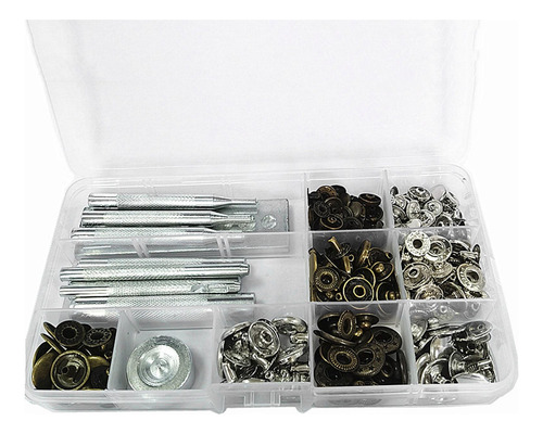 Kit De Cierres A Presión De Cuero Botones A Presión Cobre
