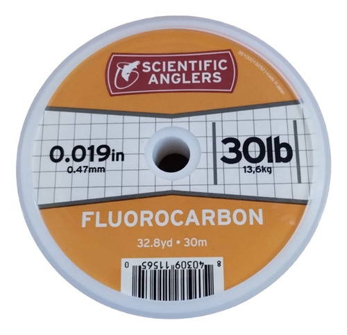 Tippet Fluorocarbon 30lb Scientific Anglers 0.47mm 30mts