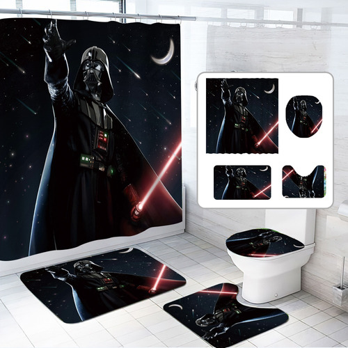 Cortina De Baño Con Diseño De Darth Vader De Star Wars