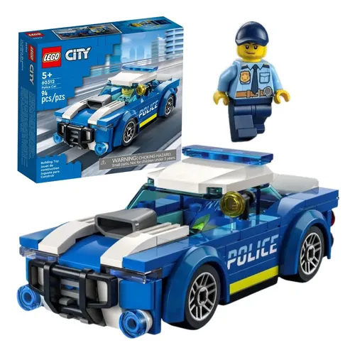 Lego City Carro Da Polícia 94 Peças - Lego 60312