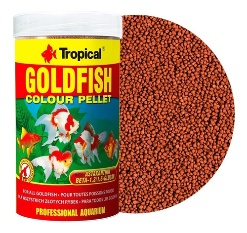 Alimento Goldfish Colour Pellet Tropical 36g (bolitas)