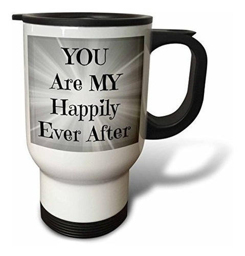 Vaso - 3drose You Are My Happily Ever After Letras Negras So