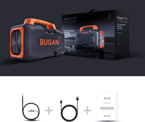 Parlante Bluetooth, Bugani 50w Super Poderoso