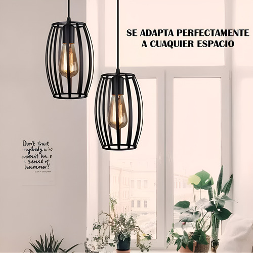Lampara Colgante Lampara Techo Living Comedor Ovalada E27
