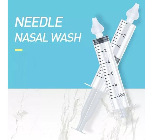 Jeringa de lavado nasal para adultos/niños con punta de silicona, 10 ml