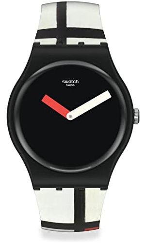 Swatch Piet Mondrian - Reloj De Cuarzo Para Hombre, Rojo,
