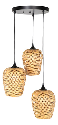 Lámpara Colgante De Techo Calux C830-3/bmb Estructura Color Negro