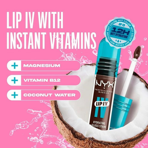 Nyx Lip Iv Hydrating Lip Gloss Stain - Varios Tonos 07 Bubblegum Burst