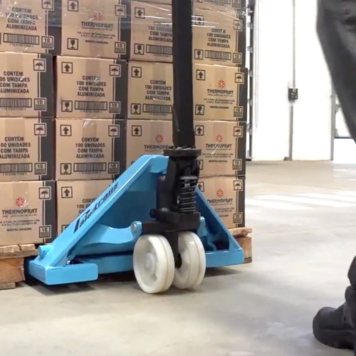 Imagem 5 de 7 de Transpalete Paleteiro 2,5ton 680mm Roda Dupla Pu Paletrans
