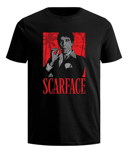 Playera Scarface Cara Cortada Tony Montana Camiseta Tshirt