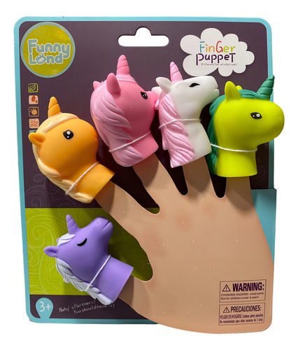 Titeres De Dedo Unicornios Coloridos Funny Land