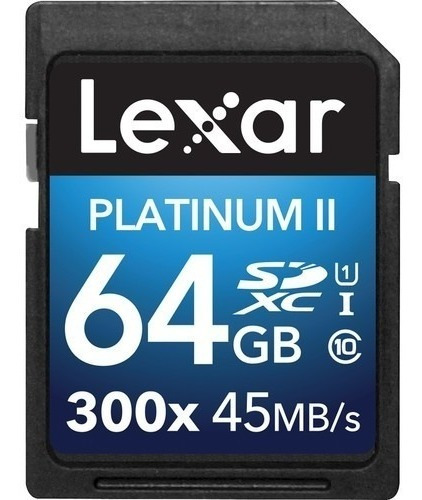Memoria Sd Lexar Platinum Ii De 64 Gb 300x 45 Mb/s C10 Lelab