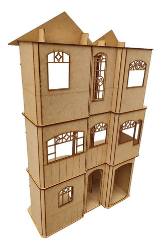 Casita De Muñecas Barbie Ejecutiva Casa Fibrofacil 3 Pisos