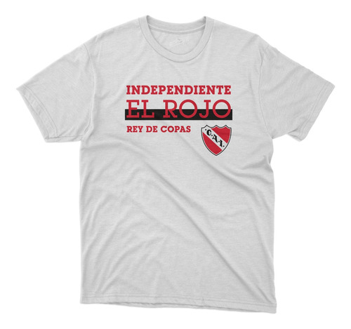 Remera Futbol Independiente Frase El Rojo Blanca