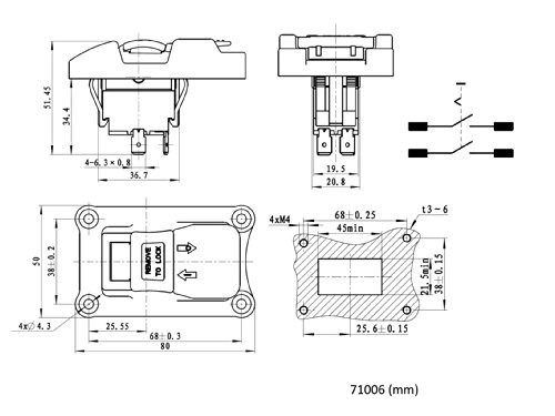 Interruptor Powertec 71006 Bloqueo De Seguridad