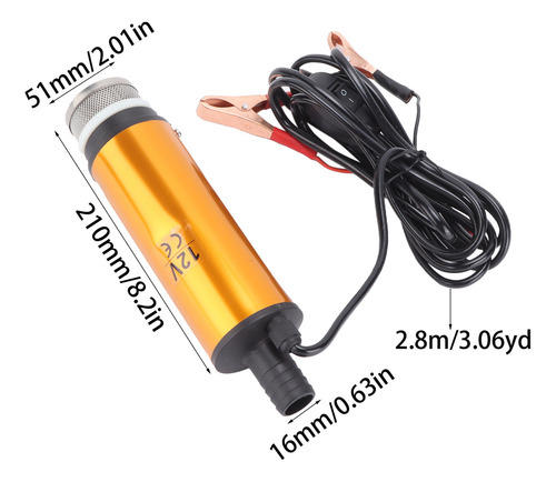 Yeye Bomba Sumergible Eléctrica Dc Portátil Mini 12v 51mm