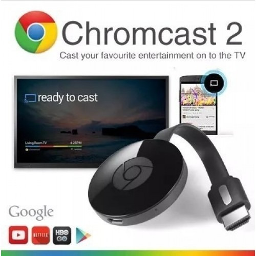 Imagen 1 de 3 de Chromecast 2da Generación, Dispositivo Smart Tv, Wi-fi Hdmi