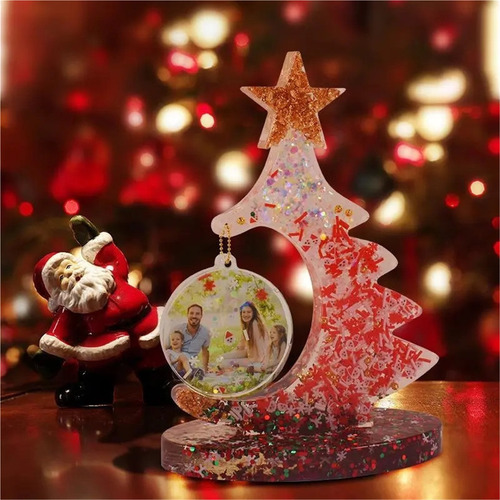 Moldura Para Fotos Em Resina Em Formato De Árvore De Natal