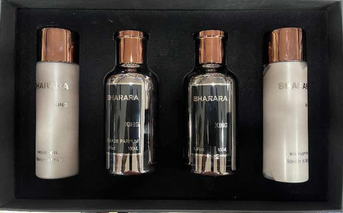 Perfume Set Bharara King 4 Piezas Edp 100 Ml Caballero
