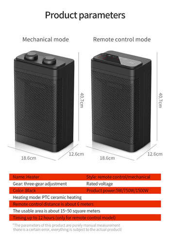 Aquecedor Elétrico De Mesa Mini Ptc Heater Household Fast He