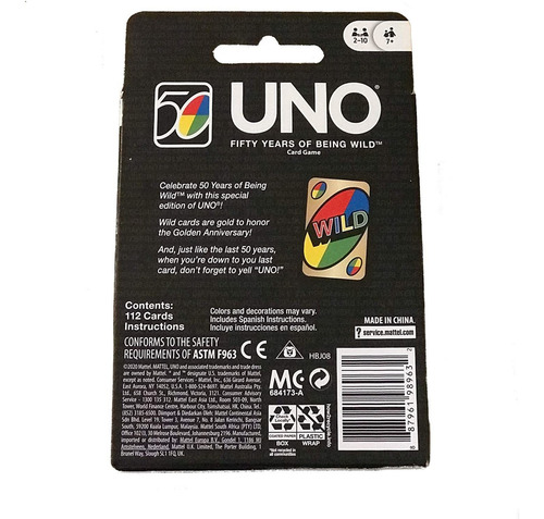 Mattel Uno Edición 50 Aniversario