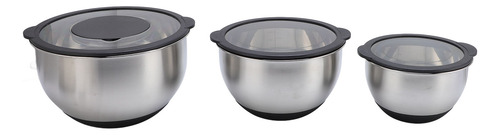 Tazas Para Mezclar De Acero Inoxidable, 3 Piezas, Tapas Y