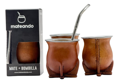 Mate Camionero Uruguayo Suela + Pico Loro Acero Marrón Claro Suela