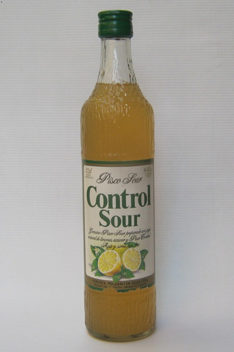 Botella Pisco Sour Control Sour Llena Vintage Años 80