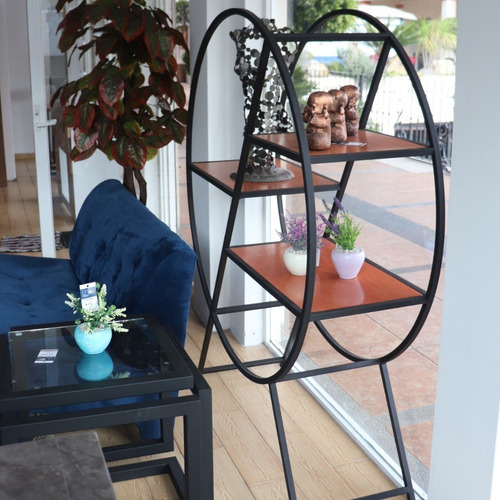 Imagen 2 de 2 de Librero Decorativo Herrería Y Madera