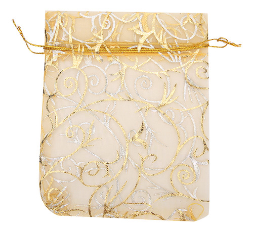 Bolsa De Organza Con Cordón, 100 Unidades, 9 X 12 Cm, Multiu