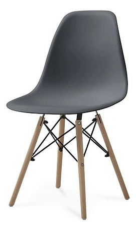 Silla De Comedor Eames Lumax Color Negro, 4 Unidades