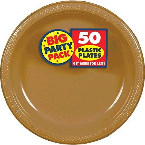 Platos De Plástico Dorados - 10,25  (paquete De 50)