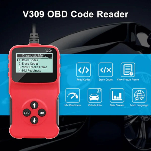 Scanner Automotriz Multimarca V309 Obd2 5 Idiomas 9 Protocol