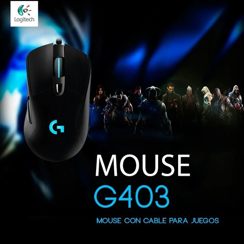Imagen 3 de 7 de Mouse Gamer Logitech G403 Hero 16k Lightsync Rgb 6 Botones