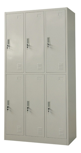 Locker Oficina Con Llave 3 Cuerpos 2 Puertas