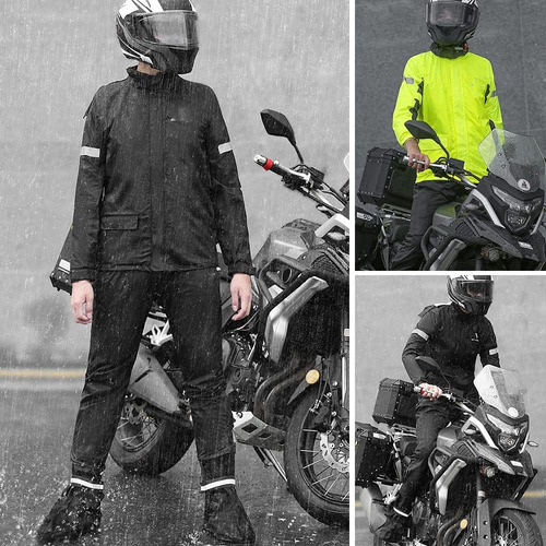H Traje De Lluvia Para Motocicleta Para Hombre, Reflectante