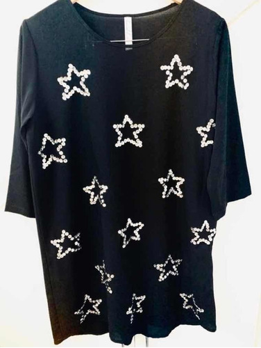 Vestido Negro Estrellas De Lentejuelas