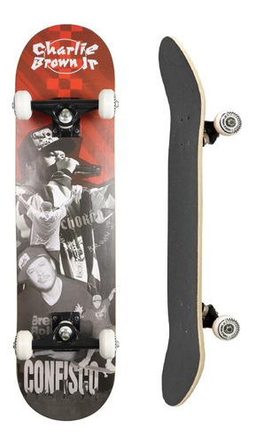 Skate Montado Profissional Abec-5 Charlie Brown Jr Kronik. Cor Vermelho