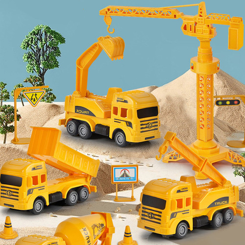 Kids Construction Vehicles Playset Durable Excavator Dump Tr