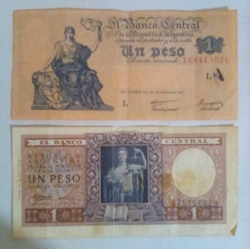 Antiguos Billetes De 1 Peso 