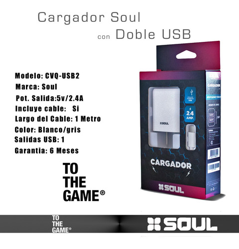 Imagen 3 de 6 de Cargador Original Soul Compatible Con iPhone 6 7 8 Xs 11 12