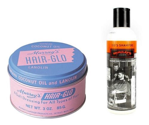 Murrays Hair Glo Cera Para Cabello 6oz + Shampoo Clean Deep