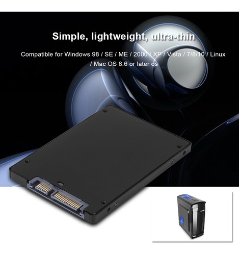 Metal Msata A 2.5 Sata Iii Hdd Ssd Convertidor Adaptador Con